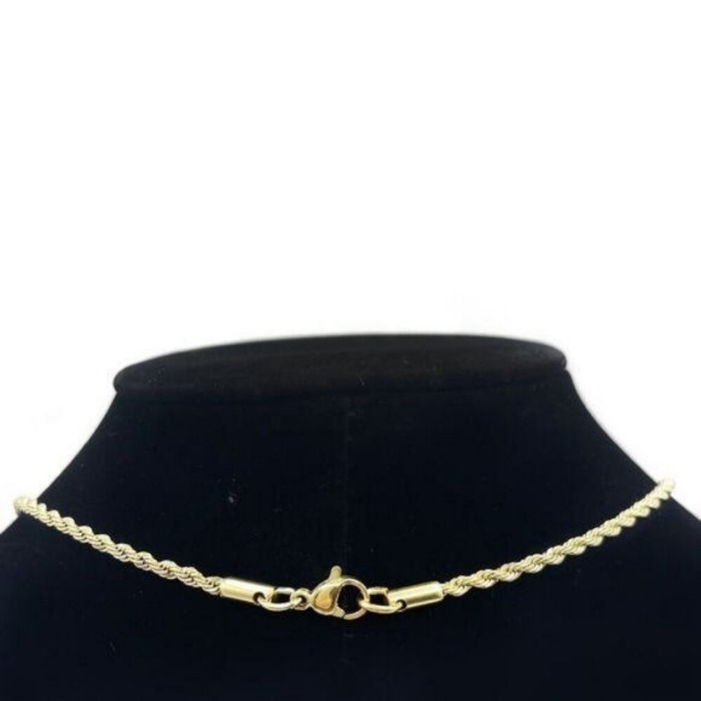 CHANEL CC Charm Pendant Camellia White Necklace Gold Plated Chain - Picture 5 of 10